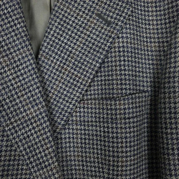 Brooks Brothers Houndstooth Sport Coat Blazer Wool Jacket Men 42S